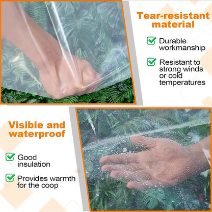 🎁Last day of the sale🌧️ RainShield ProTM Transparent Waterproof Tarp – Heavy-Duty Outdoor Cover with Secure Grommets