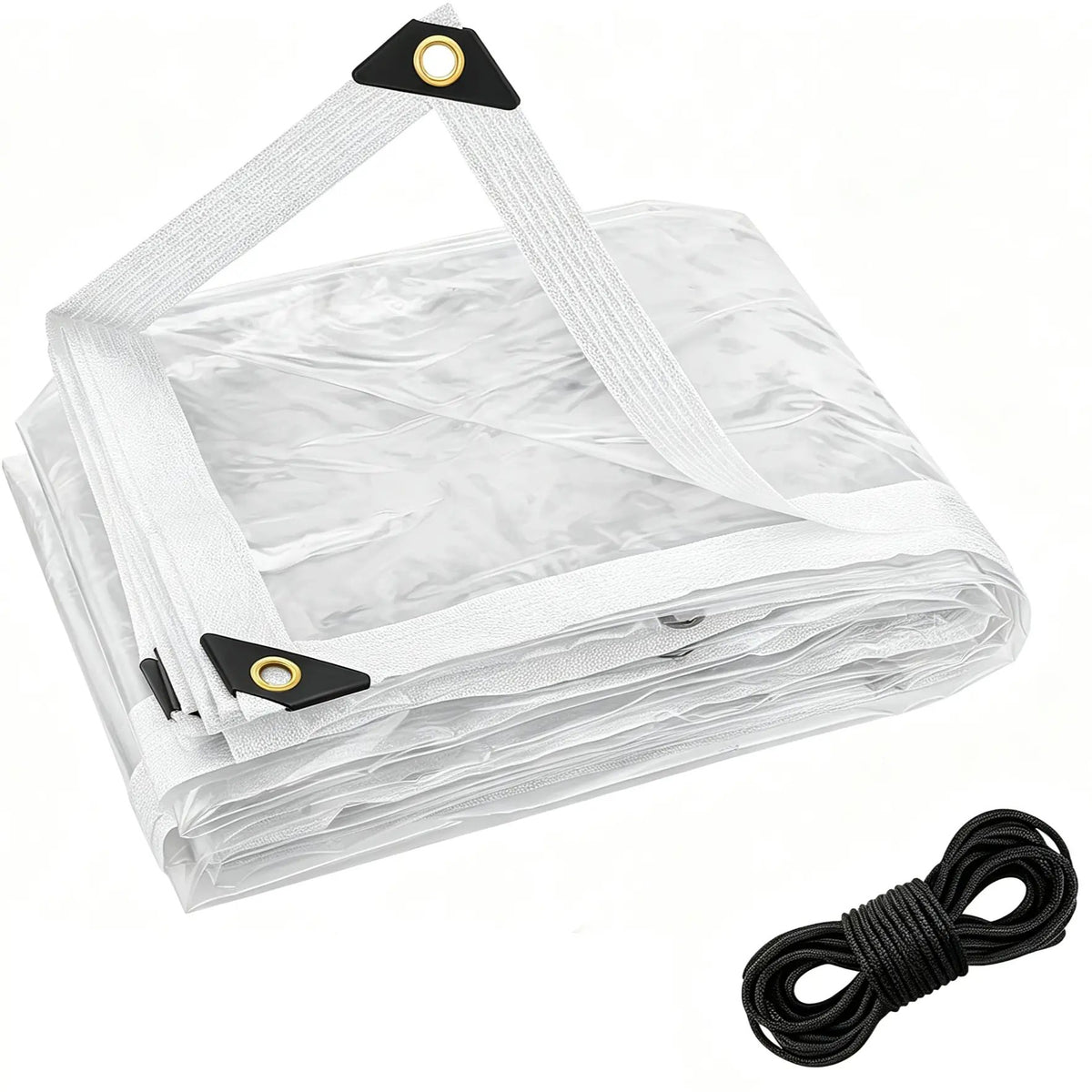 🎁Last day of the sale🌧️ RainShield ProTM Transparent Waterproof Tarp – Heavy-Duty Outdoor Cover with Secure Grommets