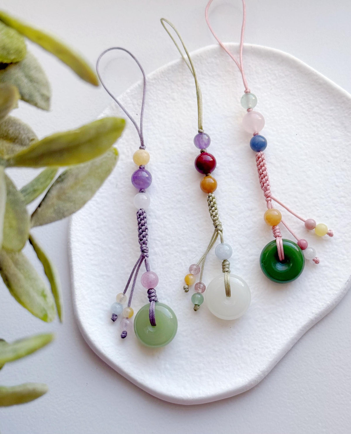 Handmade Natural Jade Peace Buckle Phone Charm, Protective Blessing Gemstone Strap, Vintage Aesthetic Phone Accessory, Unique Gift for Her